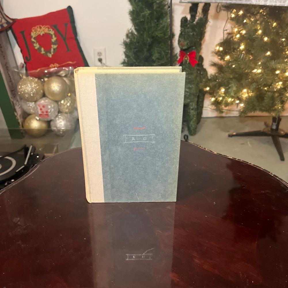 Vintage Hardcover Book with Blue and Beige Cover